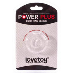 Lovetoy Power Plus Cock Ring 8 Ελαστικό Δαχτυλίδι Πέους 2cm Διαφανές