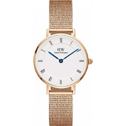 Daniel Wellington Petite Γυναικείο Ρολόι με Ροζ Χρυσό Μεταλλικό Μπρασελέ DW00100681