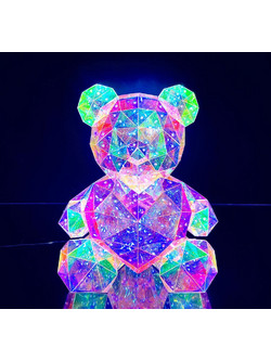 Αρκουδάκι Teddy Bear LED με κουτί δώρου 35cm