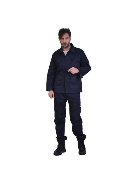 ΙΕΡΑΞ Σακάκι Εργασίας Τύπου Military Μπλε 5201-090 - M