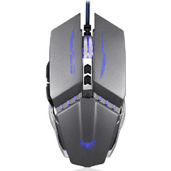 Aula Mountain S30 Ενσύρματο Gaming Ποντίκι RGB 2400 DPI Silver