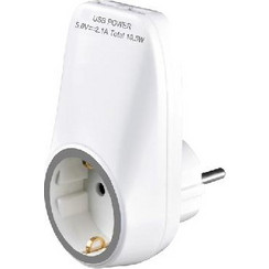 BULLE ΑΝΤΑΠΤΟΡΑΣ ΣΟΥΚΟ ME 2x USB AUTO-ID (607063)