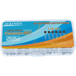 AUKENIEN BJT Transistor Transistors Assortment Kit 10 Values 250pcs