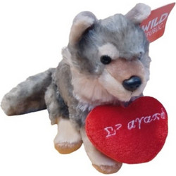 Wild Republic Λούτρινο Λύκος με καρδιά 20 εκ. mini cuddlekins wolf in love