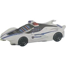 Ηλεκτρικό αυτοκίνητο Special Police Car με 3D Light και Ήχο Λευκό