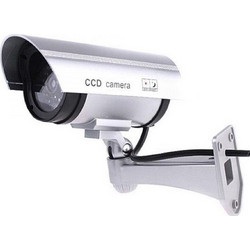 Dummy με Led IR-003 Ψεύτικη Κάμερα Παρακολούθησης Τύπου Bullet Ασημί 03003DCM30SL-040250