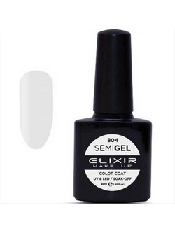 Elixir Semigel 804 White Ημιμόνιμο Βερνίκι Νυχιών 8ml