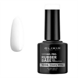 Elixir Semigel 1036 Creamy White Ημιμόνιμο Βερνίκι Νυχιών 8ml