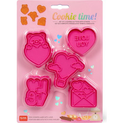 ΦΟΡΜΕΣ ΚΟΠΗΣ ΜΠΙΣΚΟΤΩΝ ΜΕ ΘΕΜΑ VALENTINE COOKIE TIME LEGAMI SET 5 COOKIE CUTTERS