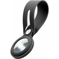 Silicone Slide Keychain Loop Case Apple Airtag - Μαύρο