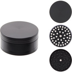 Atomic All Black Μεταλλικό 50mm 3 Parts Grinder Μέταλλο