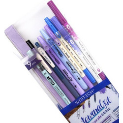 Σετ Writech Journal Kit Lilac & Blue 9 Τεμάχια Σε Κασετίνα