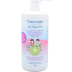 Labopharm Thermale Med Baby Βρεφικό Σαμπουάν & Αφρόλουτρο Χαμομήλι & Φασκόμηλο με Αντλία 1lt