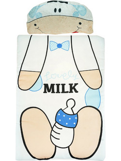 Poo Poo Milk for Boys Σετ Λίκνου White/Ciel 2τμχ