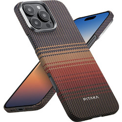 Θήκη Pitaka Fusion Weaving+ Aramid MagEZ 5 Magsafe 1500D 1.05mm CARBON FIBER για Apple iPhone 16 PRO MAX 6.9 2024 - SUNSET - KI1601SUM