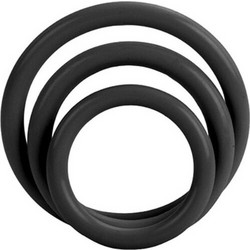 CalExotics Tri-Rings Σετ Ελαστικά Δαχτυλίδια Πέους Μαύρα 3τμχ