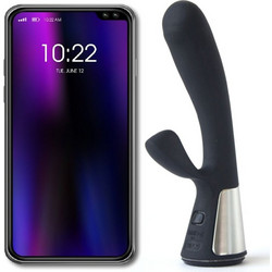 OhMiBod Kiiroo Fuse Δονητής Rabbit για Ζευγάρια με App Control Μαύρος
