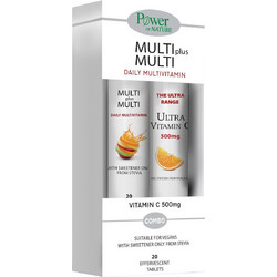 Power Health Multi & Multi 20s + Vitamin C 500mg 20 Αναβράζοντα Δισκία