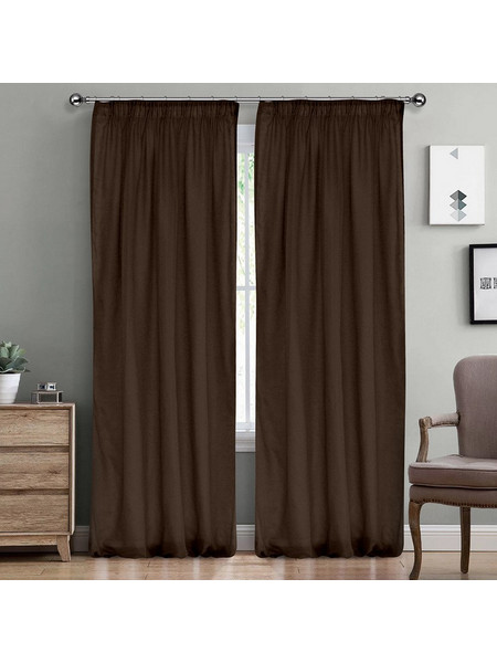 Lino Home Κουρτίνα με Τρέσα 145x295 Line 902 Dark Brown