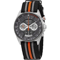 Seiko Sports Ανδρικό Ρολόι Χρονογράφος με Μαύρο Υφασμάτινο Λουράκι SSB403P1