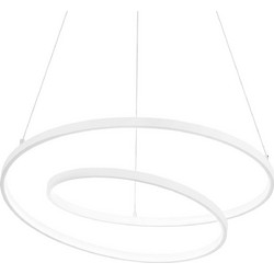 Ideal Lux Oz Κρεμαστό Φωτιστικό Οροφής Μονόφωτο LED με Θερμό Λευκό Φως Λευκό 253671