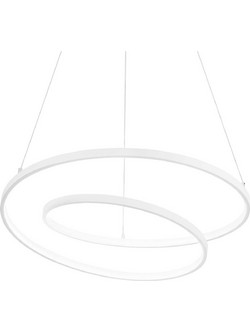 Ideal Lux Oz Κρεμαστό Φωτιστικό Οροφής Μονόφωτο LED με Θερμό Λευκό Φως Λευκό 253671