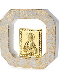 Κεραμικό με Εικόνα Χρυσή Χριστός (10x10x2cm) Κ427Β, nv-30-00001-4272
