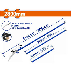 Κονταροψάλιδο + Πριόνι 12-28cm/25cm Wadfow WPR4701 1τμχ
