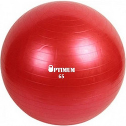 GYM BALL 65CM (ΚΟΚΚΙΝΗ) ANTI-BURST 1100GR OPTIMUM