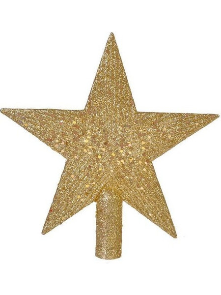 Χριστουγεννιάτικο Αστέρι Δέντρου Glitter 22cm - Χρυσό