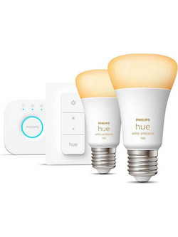 Philips Starter Kit Smart Λάμπες LED E27 A60 CCT 1100lm 2τμχ 929002468406