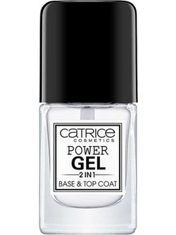 Catrice Power Gel 2 In 1 Base & Top Coat Gloss Βερνίκι Νυχιών Quick Dry 10ml