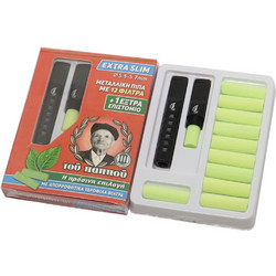 Πίπα τσιγάρου του παππού 42907-120 extra slim (5.5mm, 5.7mm) μαύρη