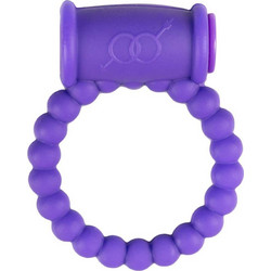 EasyToys Vibrating Cock Ring Ελαστικό Δαχτυλίδι Πέους Σιλικόνης με Δόνηση 4cm Μωβ
