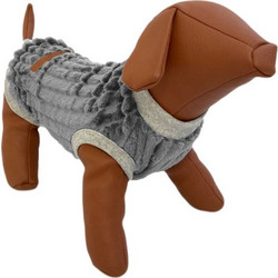 Woof Moda Αμάνικο Μπλουζάκι Fleece Grey για Σκύλους & Γάτες XLarge 36cm