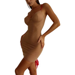 NELI Διαφανές babydoll με μπανέλα και λεπτομέρειες κορδέλας ΜΠΕΖ