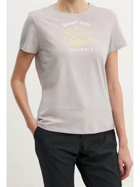 T-shirt γυναικείο Ruby Springs Graphic Fitted Columbia Γκρι