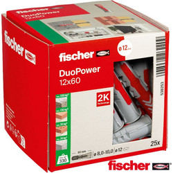 Fischer 538253 Βύσμα ναυλον Duopower 12x60 25τεμ