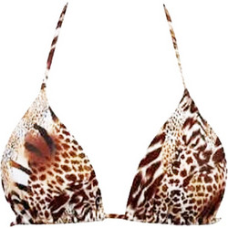MODERN OCEAN C6243-4 Γυναικείο Leopar Μπικίνι Κορδονακια Polyester Καφέ
