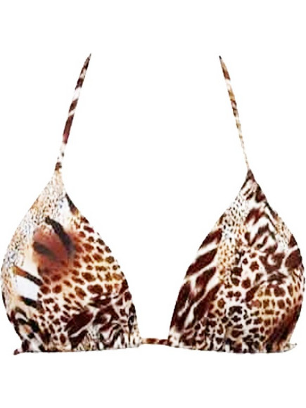 MODERN OCEAN C6243-4 Γυναικείο Leopar Μπικίνι Κορδονακια Polyester Καφέ