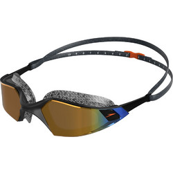 Speedo Aquapulse Pro Mirror Γυαλάκια Κολύμβησης Ενηλίκων Αντιθαμβωτικά Μαύρα Γκρι
