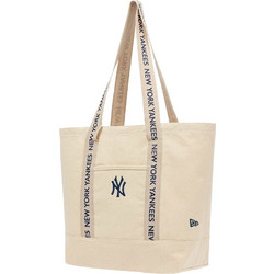 NEW ERA NEW YORK YANKEES MLB STRAP CREAM CANVAS TOTE BAG 60595127