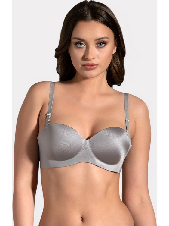 New Bra Lingerie Σουτιέν Push Up Γκρι NB6055-3