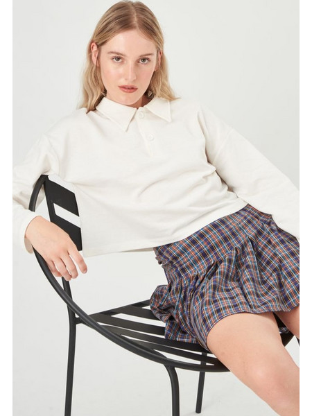 24Colours Checkered Skirt