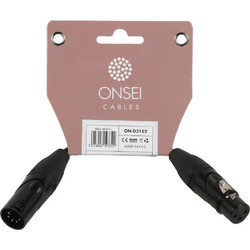 Onsei ON-D3152 Καλώδιο DMX 3-pin XLR Θηλυκό - 5-pin XLR Αρσενικό 0,15m
