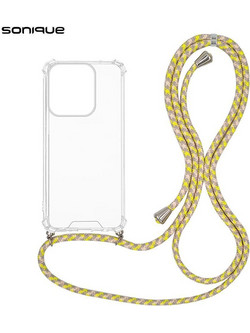 Sonique Armor Clear Θήκη (Honor Magic7 Pro 5G Rainbow) με Κορδόνι Κίτρινο