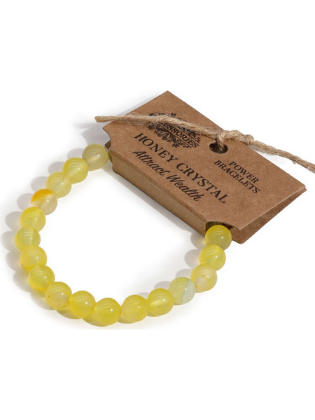 Βραχιόλι με Λίθους Honey Crystal Attract Wealth Bracelet 8mm