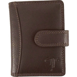 Δερμάτινη καρτοθηκη KION 602 DARK BROWN RFID ΚΑΦΕ