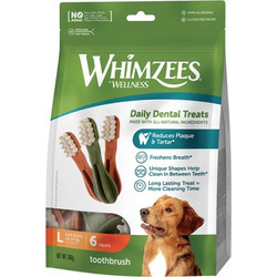Whimzees Wellness Daily Dental Treats Large Toothbrush 360gr 6τμχ