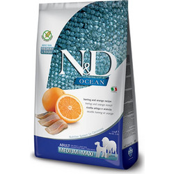 Farmina N&D Ocean Grain Free Medium & Maxi Adult with Herring & Orange 12kg
